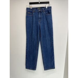 Eddie Bauer Womens Jeans Size 10 Blue Denim 100% Cotton Straight High Rise